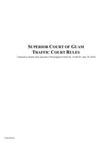 Interim Traffic Court Rules
