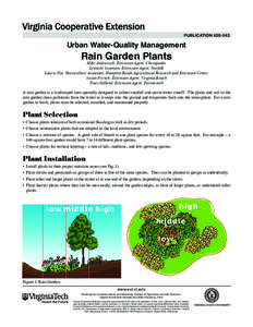 publication[removed]Urban Water-Quality Management Rain Garden Plants