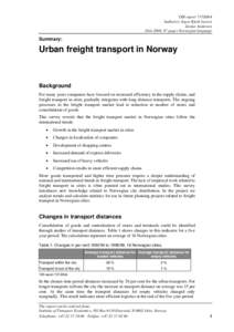 TØI reportAuthor(s): Ingar Kjetil Larsen Jardar Andersen Oslo 2004, 47 pages Norwegian language  Summary: