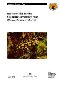 Southern corroboree frog - recovery plan (PDF - 575KB)