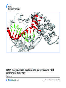 Chemistry / Polymerase chain reaction / Laboratory techniques / DNA / Primer / DNA sequencing / Touchdown polymerase chain reaction / Random hexamer / DNA polymerase / Biology / Molecular biology / Biochemistry