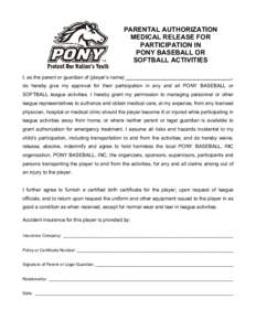 PONY Baseball and Softball / Washington County /  Pennsylvania / Insurance / Baseball / Parent / Sports / Games / Softball