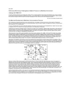 March[removed]Performance Monitoring of Heterogeneous Network Protocols in a Mainframe Environment VitalSigns for VTAM (VSV) 