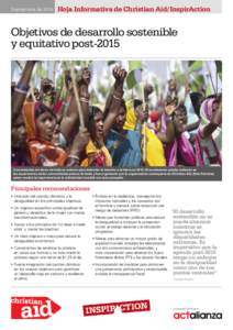 Septiembre deHoja Informativa de Christian Aid/InspirAction Objetivos de desarrollo sostenible y equitativo post-2015