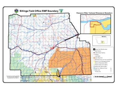 Billings Field Office RMP Boundary  Pompeys Pillar National Monument Boundary T 10