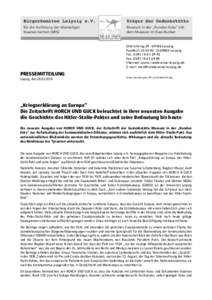 Dittrichring 24 · 04109 Leipzig Postfach · DLeipzig Tel.:  Fax:  Internet: www.runde-ecke-leipzig.de E-mail: 