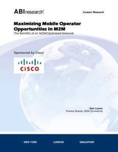 Maximizing Mobile Operator Opportunities in M2M