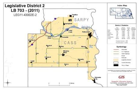 Legislative District 2 LB[removed]Index Map  LEG11-43002E-2