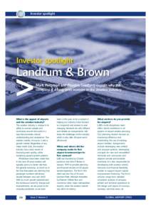 Investor spotlight  Investor spotlight Landrum & Brown