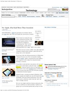 iPad Name Conjures Up More Than Intended - NYTimes.com