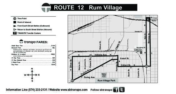 ROUTE 12 Rum Village # Time Point  T