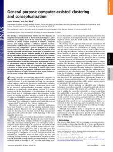 INAUGURAL ARTICLE  General purpose computer-assisted clustering and conceptualization Justin Grimmera and Gary Kingb,1 a