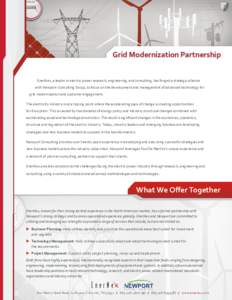 Grid Modernization Partnership EnerNex, a leader in electric power research, engineering, and consulting, has forged a strategic alliance with Newport Consulting Group, to focus on the development and management of advan