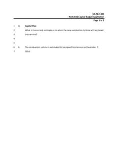 CA‐NLH‐005  NLH 2015 Capital Budget Application  Page 1 of 1  1   Q. 