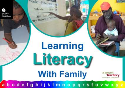 Learning  Literacy With Family  a b c d e f g h i j k l m n o p q r s t u v w x y z