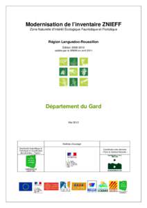 Modernisation de l’inventaire ZNIEFF Zone Naturelle d’Intérêt Écologique Faunistique et Floristique Région Languedoc-Roussillon Éditionvalidée par le MNHN en avril 2011