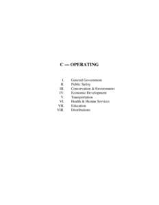 C — OPERATING  I. II. III. IV.