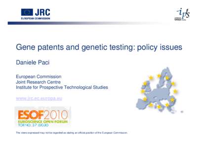 Gene patents and genetic testing: policy issues
