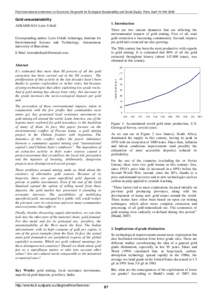 First international conference on Economic De-growth for Ecological Sustainability and Social Equity, Paris, April 18-19thGold unsustainability 1. Introduction  AZKARRAGA Leire Urkidi