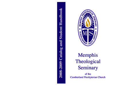 Memphis Theological Seminary of the Cumberland Presbyterian Church cover.indd 1-2