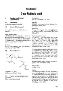Handbook 3  9-cis-Retinoic acid 1.  Chemical and Physical