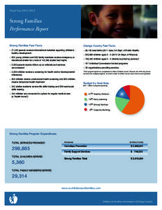 Fiscal Year[removed]Strong Families Performance Report Strong Families Fast Facts