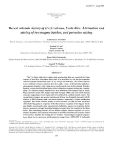 Volcanology / Stratovolcanoes / Volcanic rocks / Igneous rocks / Irazú Volcano / Lava / Basalt / Arenal Volcano / Types of volcanic eruptions / Geology / Petrology / Igneous petrology