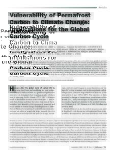 Articles  Vulnerability of Permafrost Carbon to Climate Change: Implications for the Global Carbon Cycle