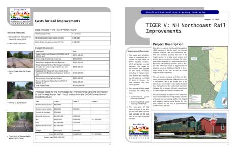 Strafford   Conway Branch Railroad Line Feasibility Study (2004)   NHN TIGER V Narrative