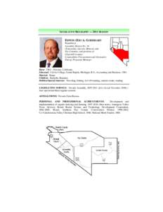LEGISLATIVE BIOGRAPHY — 2011 SESSION  EDWIN (ED) A. GOEDHART Republican Assembly District No. 36 (Esmeralda, Lincoln, Mineral, and
