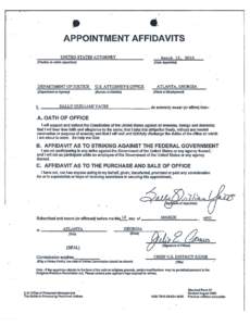 DAG Yates Appointment Affidavit