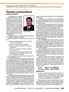 Chemical Education Today Preprint from Journal of Chemical Education, Vol. 84, p 1599, October[removed]Copyright 2007 by the Division of Chemical Education, Inc. of the American Chemical Society. Reprinted by permission of