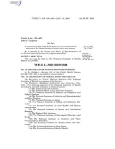 PUBLIC LAW 109–482—JAN. 15, [removed]STAT[removed]Public Law 109–482 109th Congress