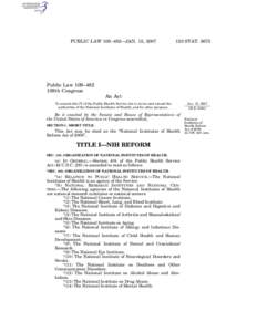 Research / National Institute of Mental Health / National Institute of Nursing Research / National Center for Complementary and Alternative Medicine / National Institute of Allergy and Infectious Diseases / National Institute of Neurological Disorders and Stroke / John E. Fogarty International Center / National Center for Research Resources / National Institute of Diabetes and Digestive and Kidney Diseases / National Institutes of Health / Medicine / Health