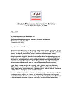 District of Columbia Insurance Regulatory Trust Fund Bureau