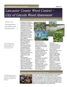 www.lancaster.ne.gov/weeds  August 2014 Lancaster Lancaster County