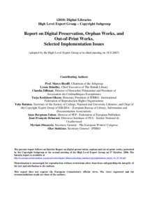 Science / Museology / Politics of the United Kingdom / United Kingdom copyright law / Orphan works / Copyright law of the United States / Digital library / Copyright / Gowers Review of Intellectual Property / Library science / Archival science / Intellectual property law