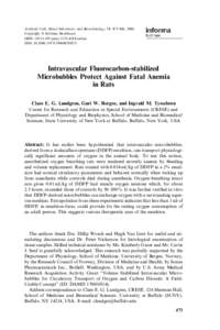 Artificial Cells, Blood Substitutes, and Biotechnology, 34: 473–486, 2006 Copyright Q Informa Healthcare ISSN: [removed]print[removed]online DOI: [removed][removed]  Intravascular Fluorocarbon-stabilized