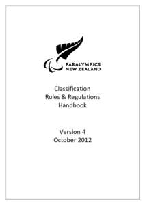 Classification Rules & Regulations Handbook Version 4 October 2012