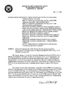 DEFENSE SECURITY COOPERATION AGENCY 20112TH STREET SOUTH, STE 203 ARLINGTON, VA[removed]JUL[removed]MEMORANDUM FOR DEPUTY UNDER SECRETARY OF THE AIR FORCE FOR