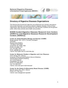 Directory of Digestive Organizations