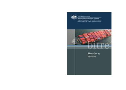 Australian Government Department of Infrastructure, Transport, Regional Development and Local Government Bureau of Infrastructure, Transport and Regional Economics  Waterline 45