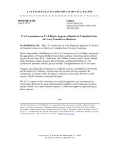 Abigail Thernstrom / Michael Yaki / Education in the United States / Politics of the United States / United States Commission on Civil Rights / Peter Kirsanow / Gerald A. Reynolds