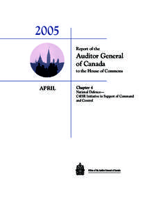 2005 Report of the Auditor General of Canada to the House of Commons
