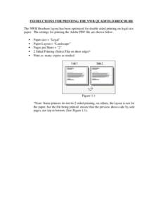 INSTRUCTIONS FOR PRINTING NWR TRIFOLD BROCHURE