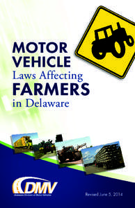 MOTOR VEHICLE Laws Affecting  FARMERS