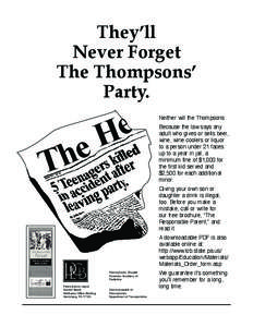 They’ll Never Forget The Thompsons’ Party.  e