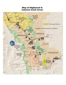 Map of Highwood & Cataract Creek Areas STORM MOUNTAIN