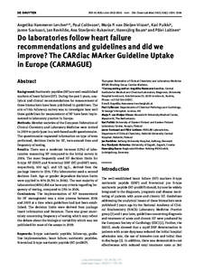 Cardiology / Aging-associated diseases / Heart diseases / Chemical pathology / Brain natriuretic peptide / N-terminal prohormone of brain natriuretic peptide / Heart failure / Acute coronary syndrome / Clinical chemistry / Medicine / Biomarkers / Health