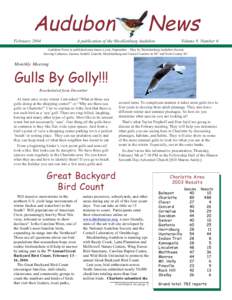 Audubon February 2004 News  A publication of the Mecklenburg Audubon